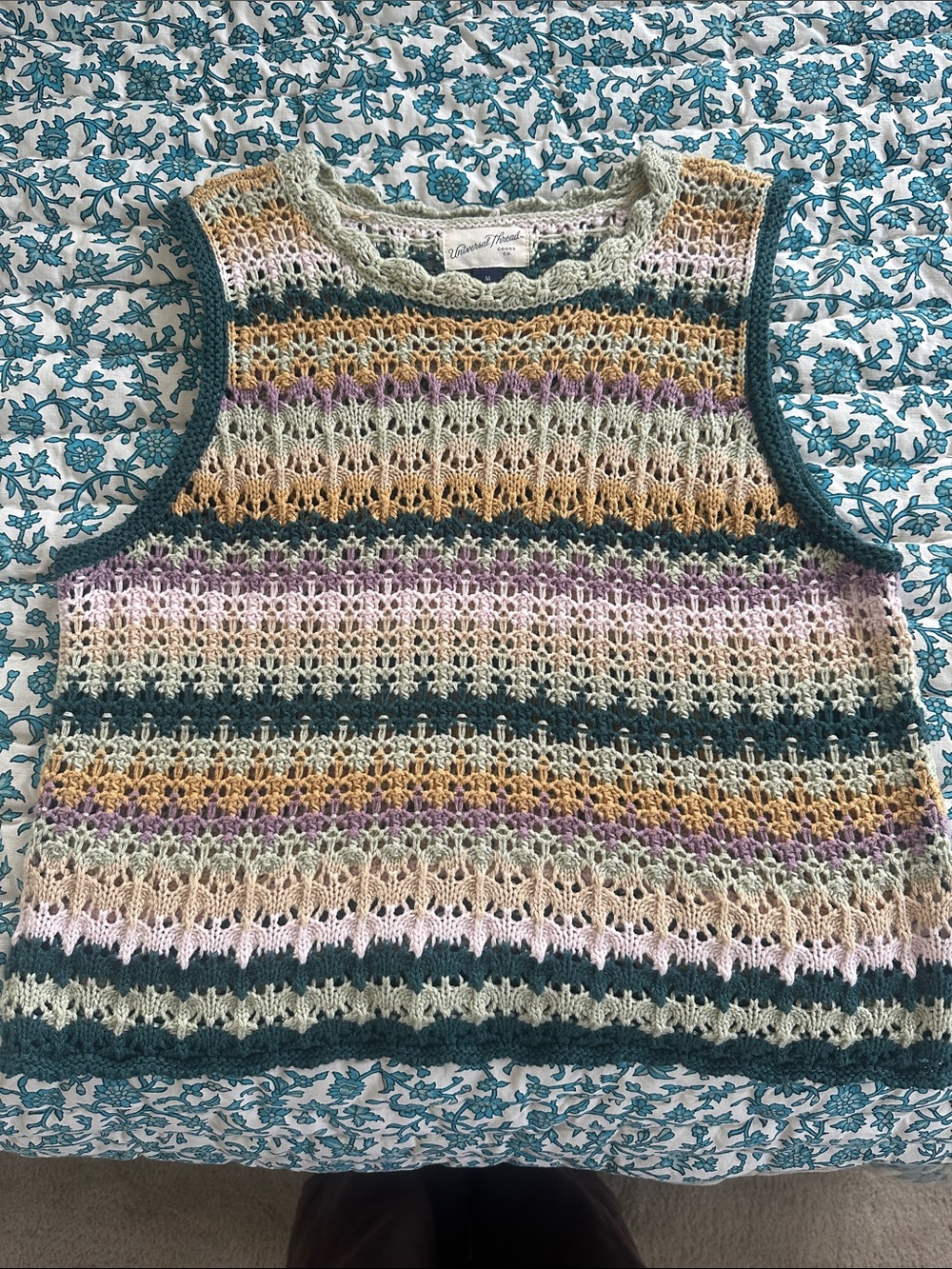 Universal Thread Cotton Blend Crochet Tank Top